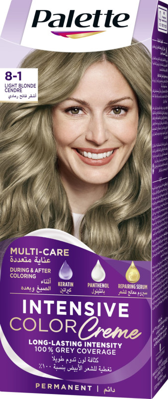 Palette Intensive Color 8-1 LIGHT BLONDE CENDRE